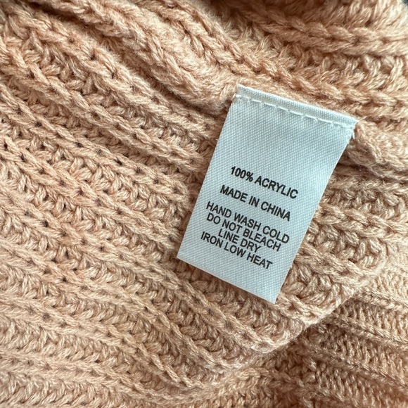 NWT Lulus Sew Prepared Dusty Rose Fringe Knit Off Shoulder Sweater Sz S - Picture 11 of 11